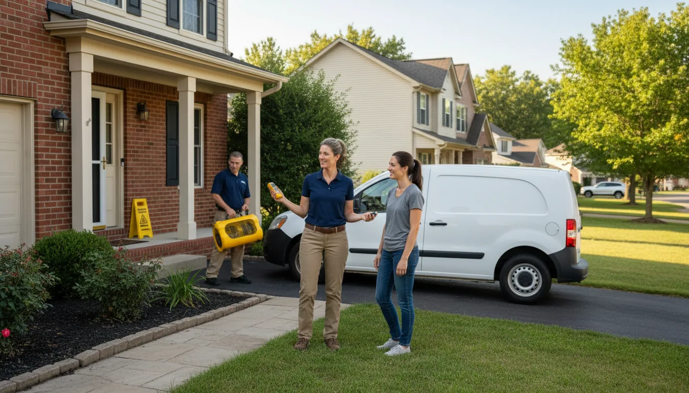 Residential water damage restoration in Hardy, NE